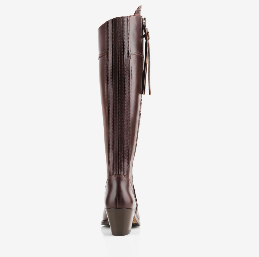 Fairfax and Favor Heeled Regina Leather Boot - Mahogany