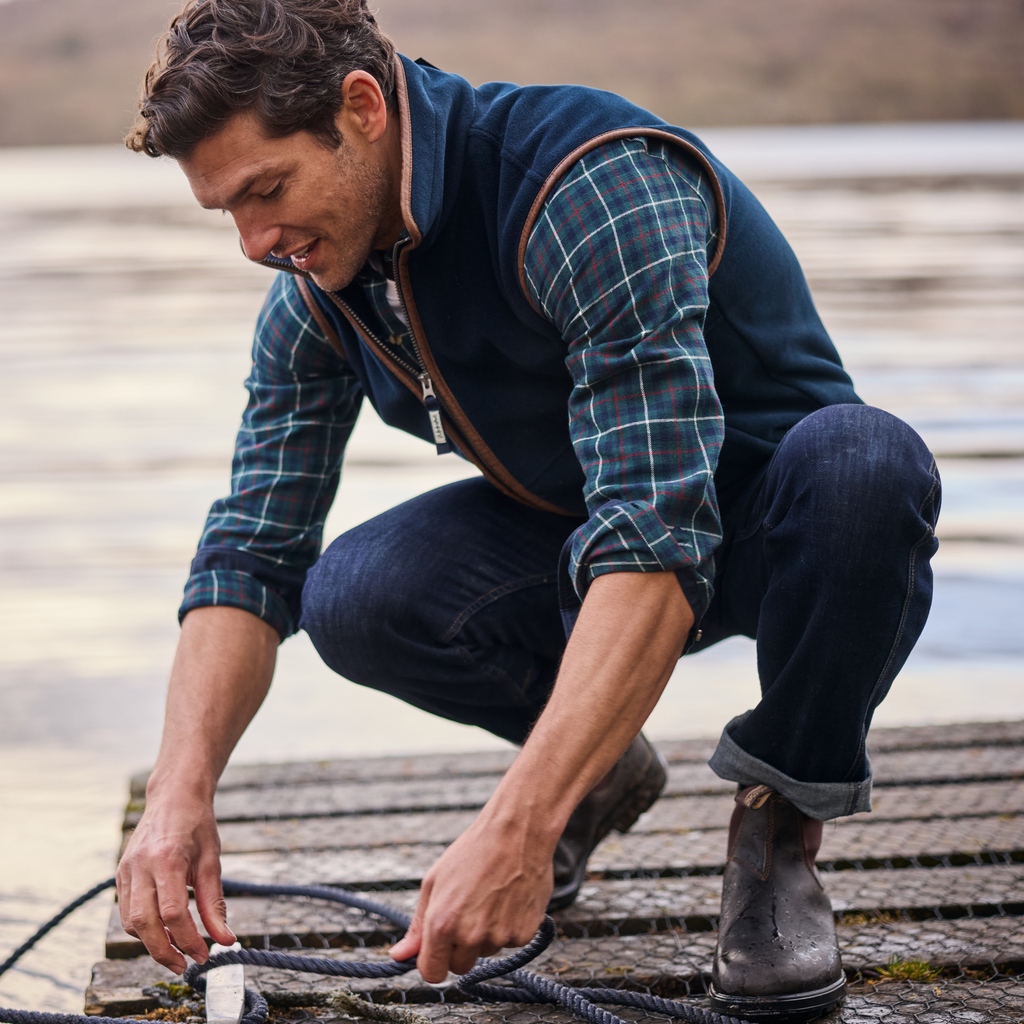 Schoffel Men's Oakham Fleece Gilet - Navy