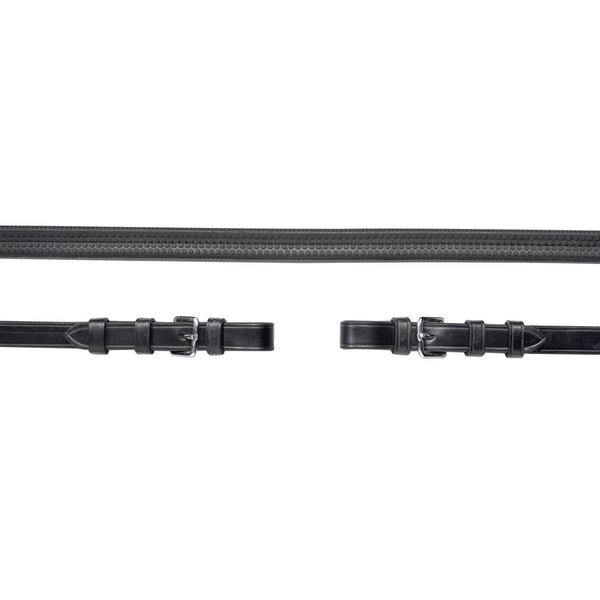 Schockemohle Buckle Rubber Reins - Black