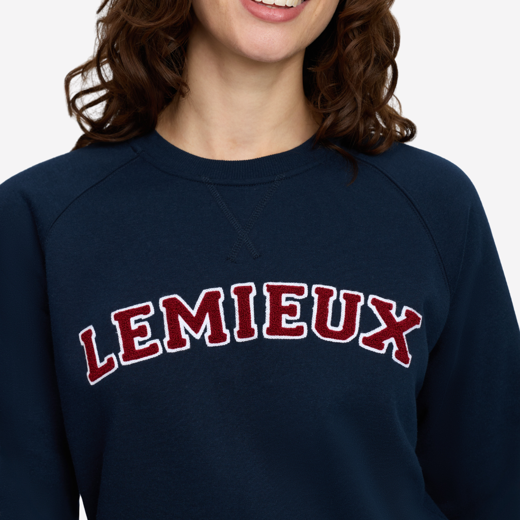 LeMieux Ladies Vida Varsity Crew Neck Sweat - Navy