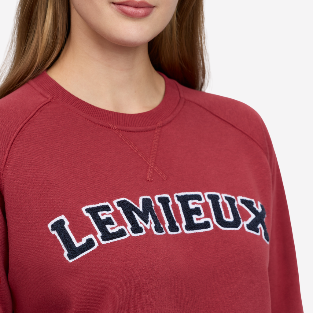 LeMieux Ladies Vida Varsity Crew Neck Sweat - Russet