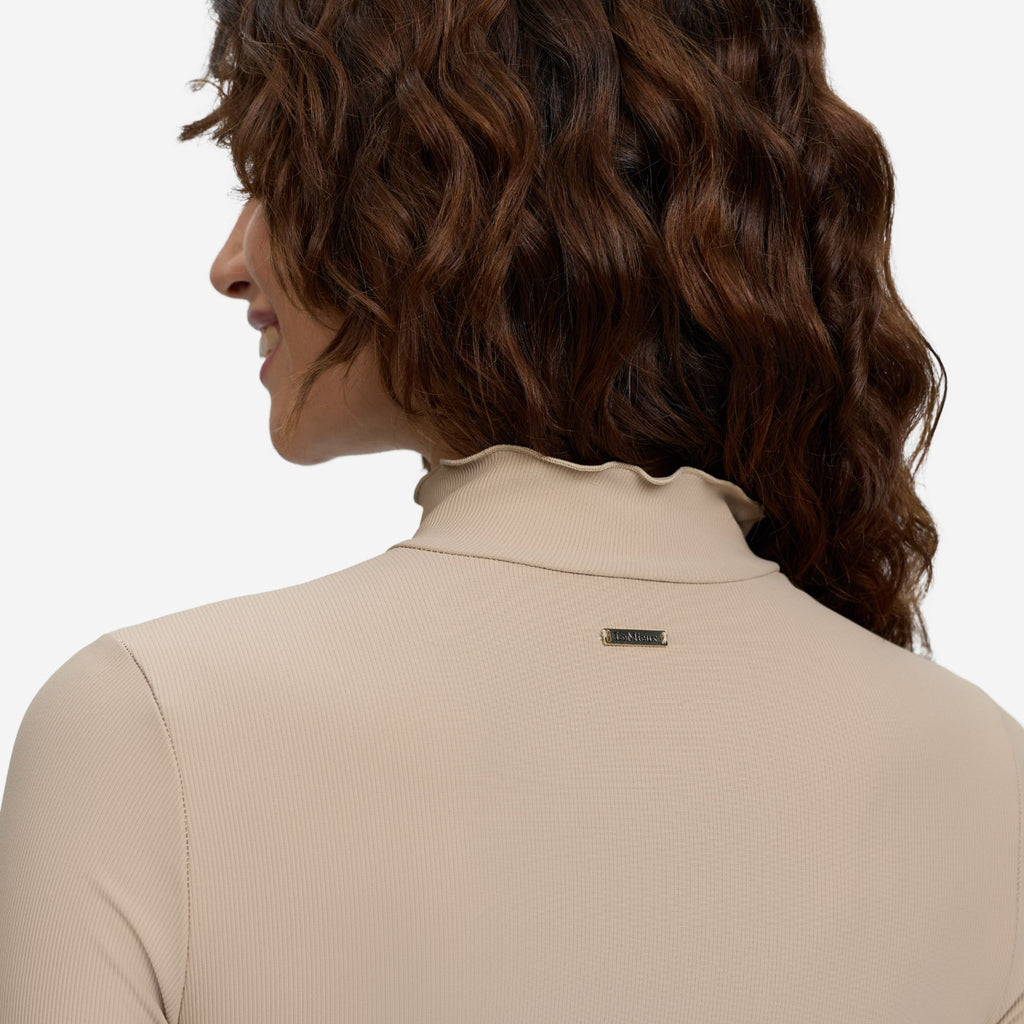 LeMieux Ladies Lustre Ribbed Top - Champagne