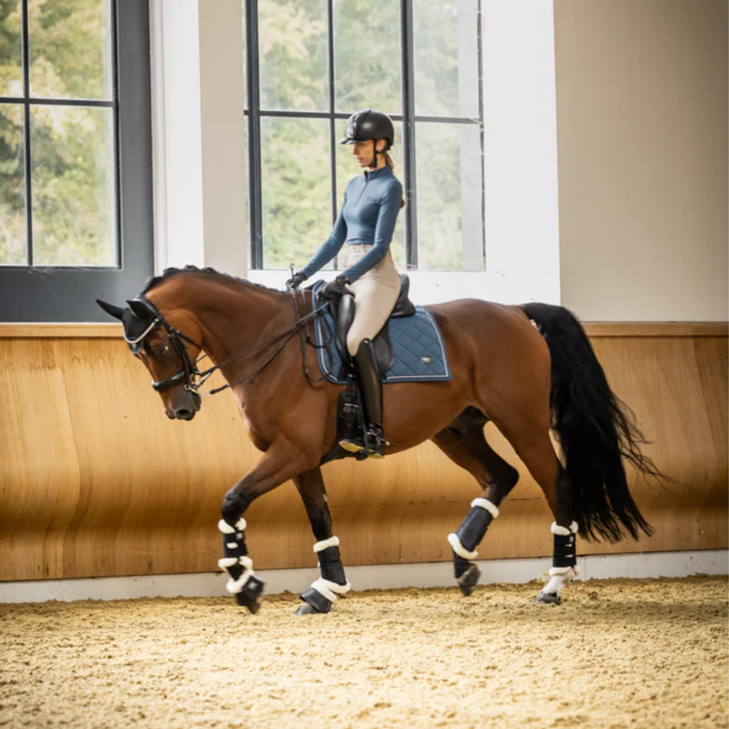 Woof Wear Ladies Long Sleeve Tech Riding Shirt - Petrol Blue