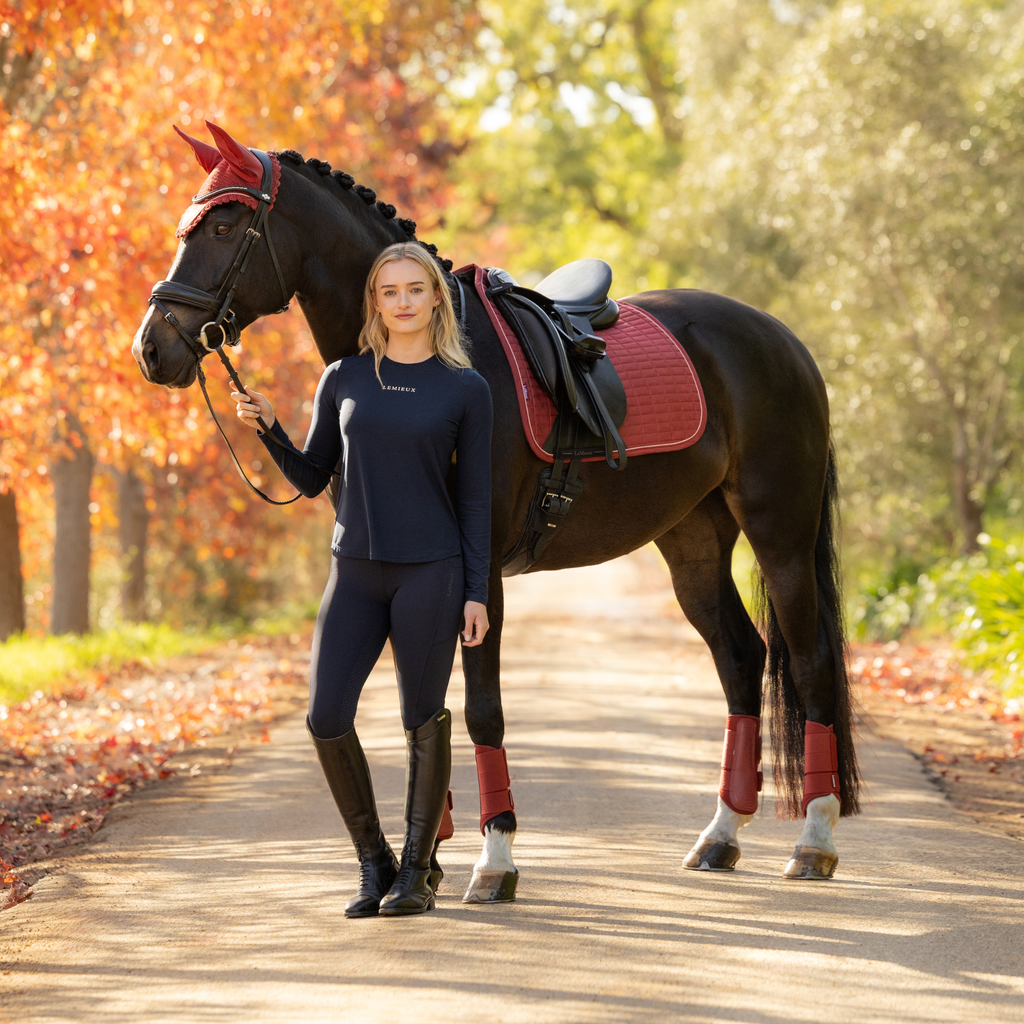 LeMieux Suede Dressage Square - Russet