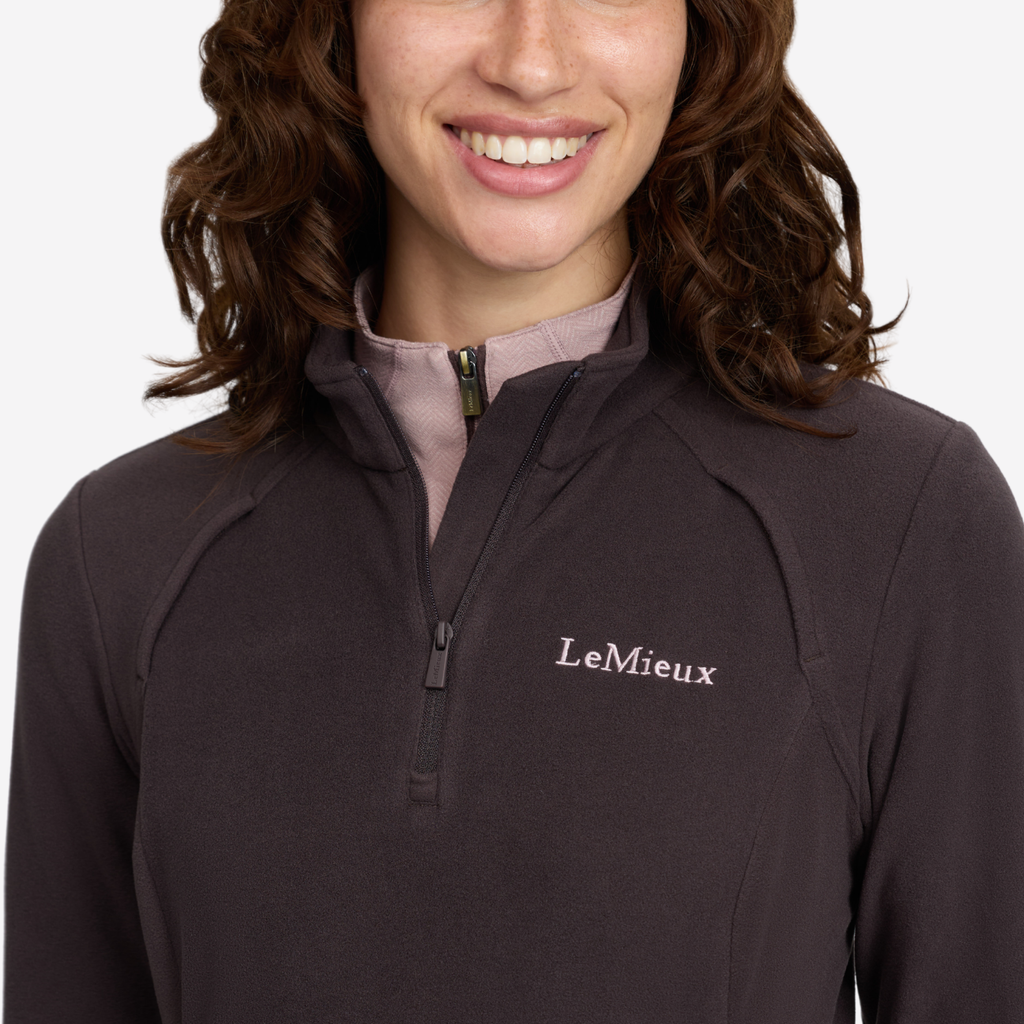 LeMieux Ladies Frances Quarter Zip Fleece - Cocoa