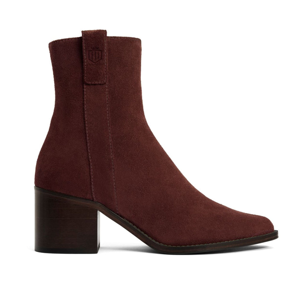 Fairfax & Favor Ladies Heeled Ludlow Ankle Boot - Port Suede