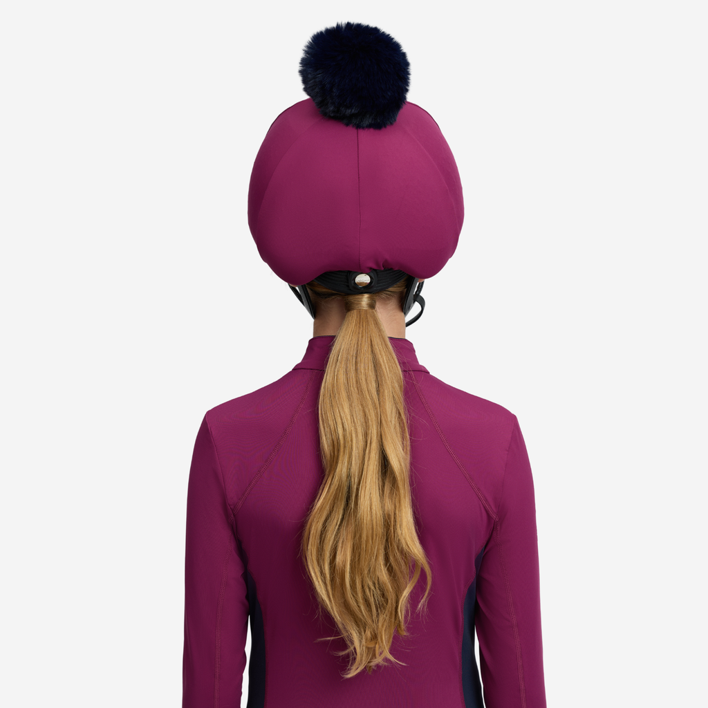 LeMieux Classique Pom Hat Silk - Blackberry