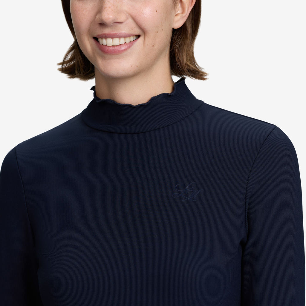 LeMieux Ladies Lustre Ribbed Top - Sapphire