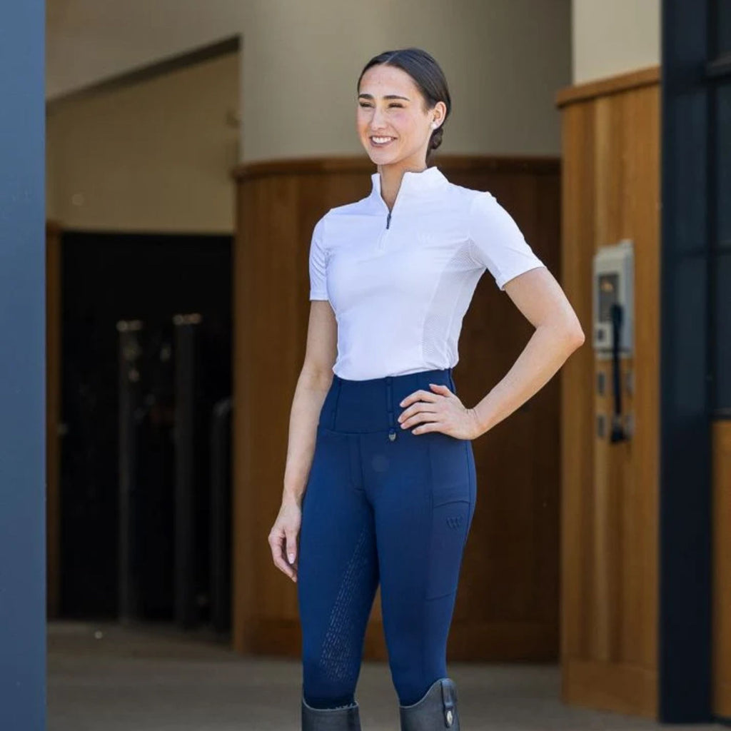 Woof Wear Ladies Full Seat All Season Riding Tights - Navy
