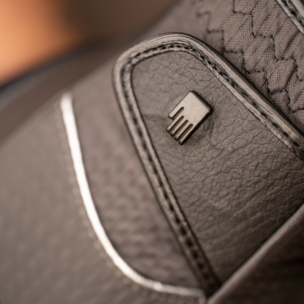 Roeckl Millero Riding Glove - Black/Volcanich Ash