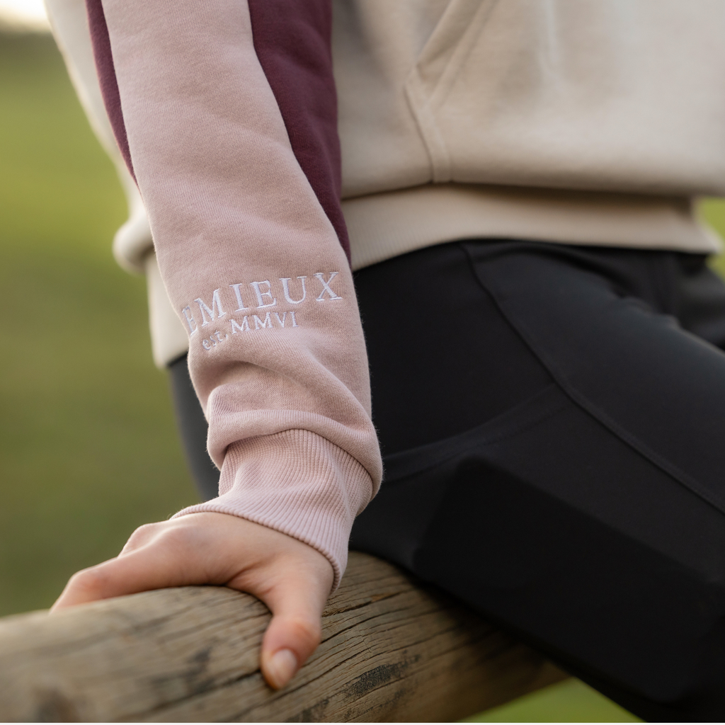 LeMieux Ladies Kadie Colour Block Hoodie - Wild Rose