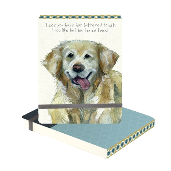 The Little Dog Laughed Retriever Toast Slim Notebook