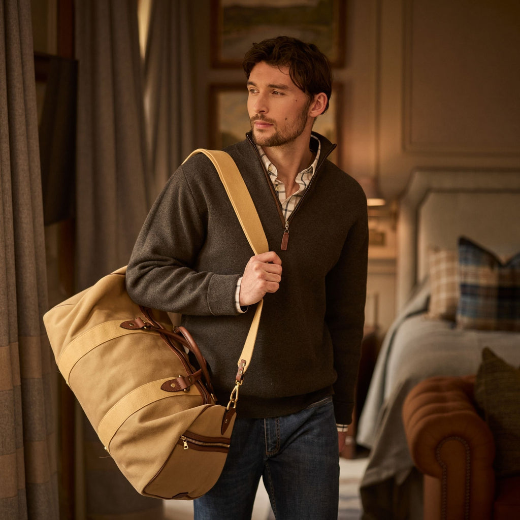 Schoffel Mens Marlow 1/4 Zip Jumper - Charcoal