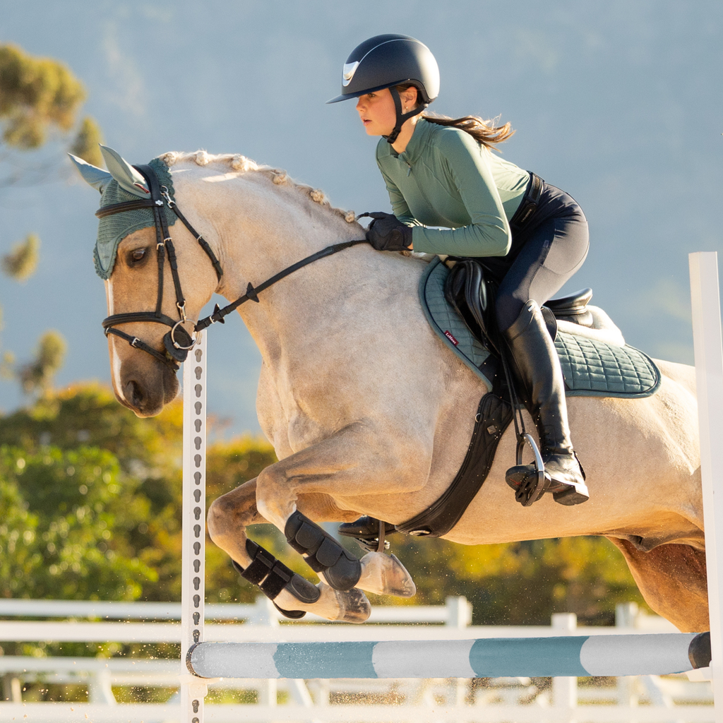 LeMieux Merino+ Suede Classic Close Contact Square - Aloe