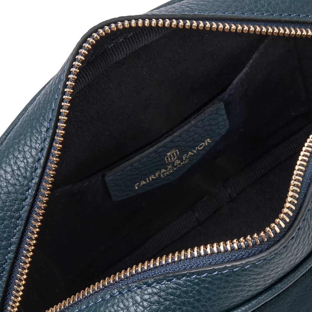 Fairfax & Favor Farnham Cross Body Bag - Teal Suede