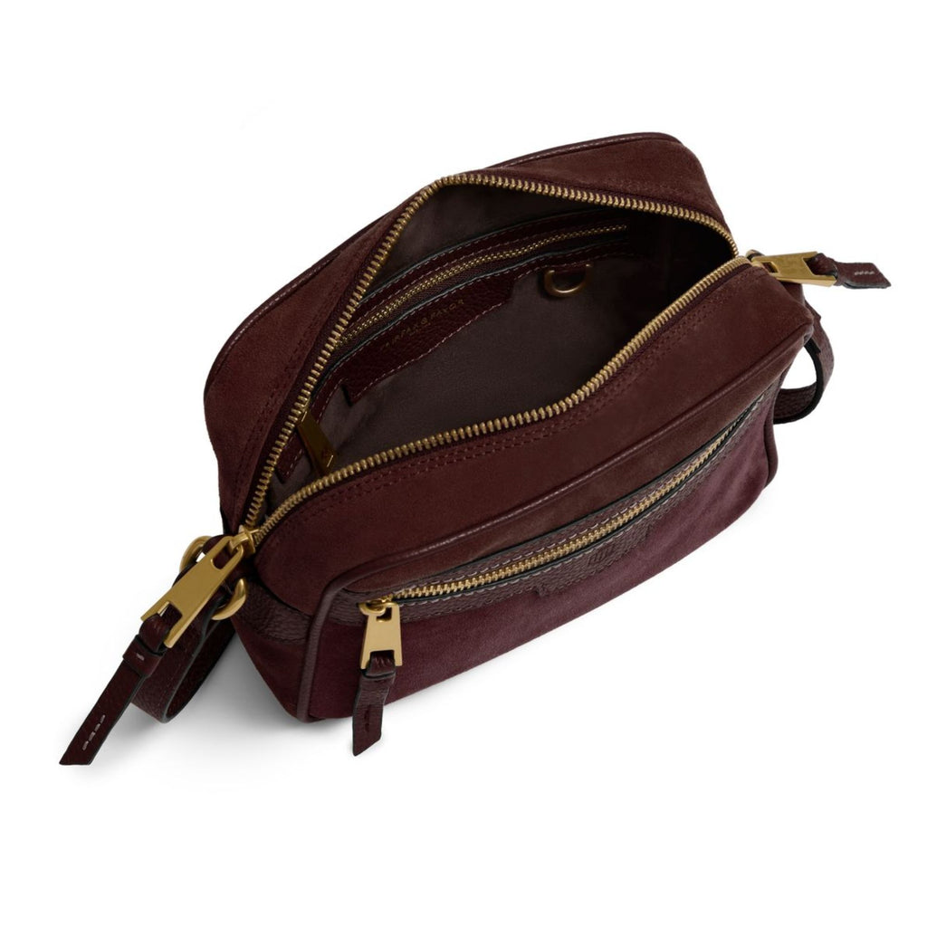 Fairfax & Favor Fulham Cross Body Bag - Port Suede