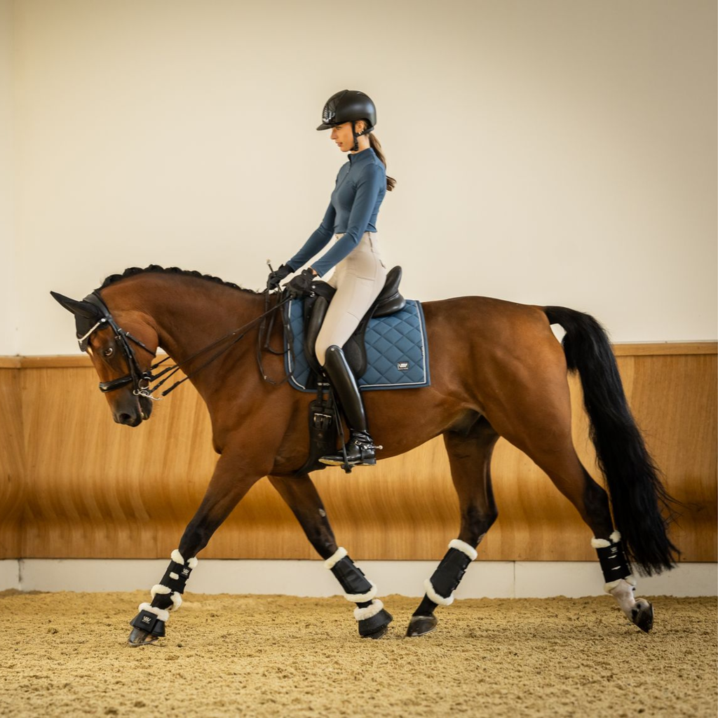 Woof Wear Vision Aura Dressage Saddle Pad - Petrol Blue