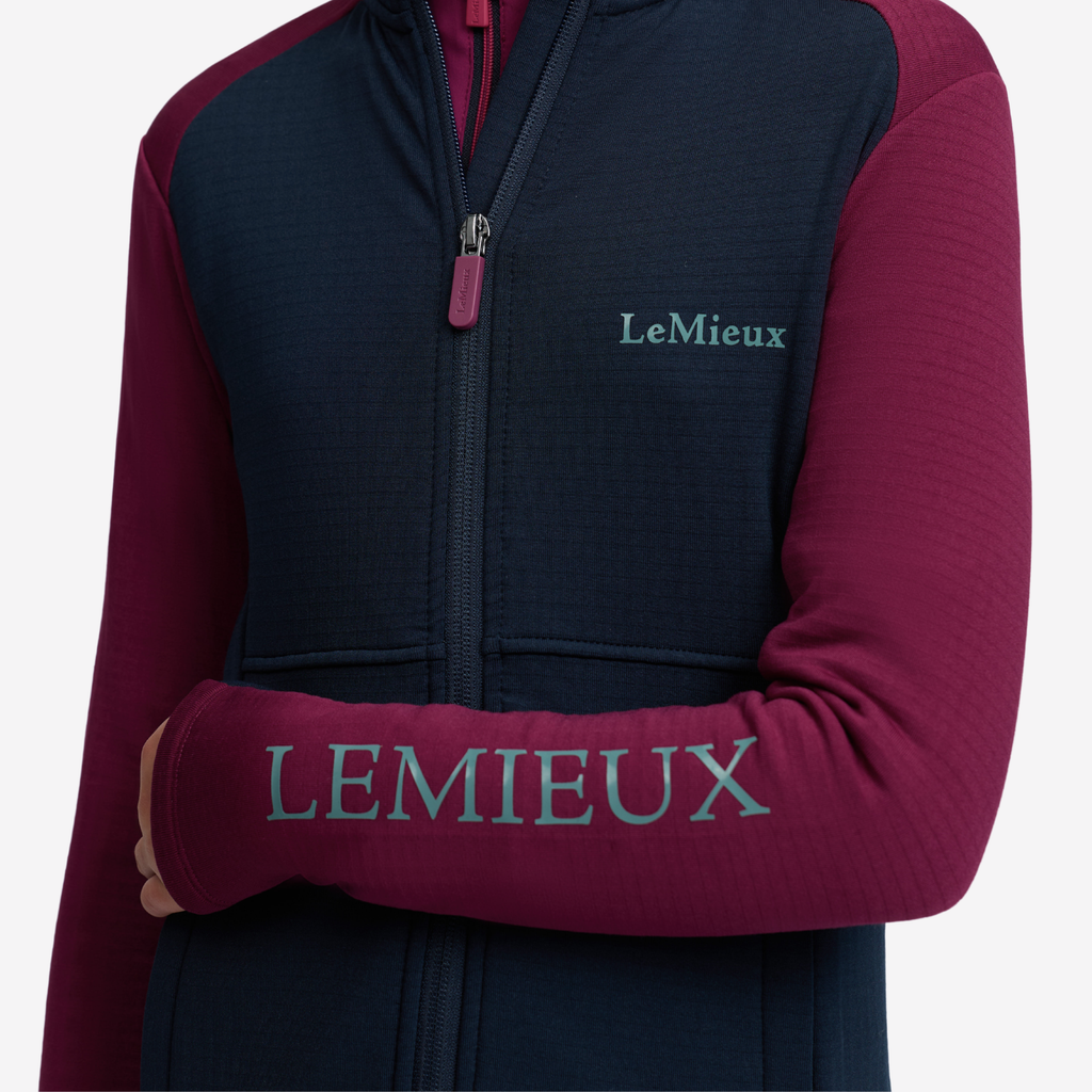 LeMieux Young Rider Bethany Fleece Zip Through - Blackberry