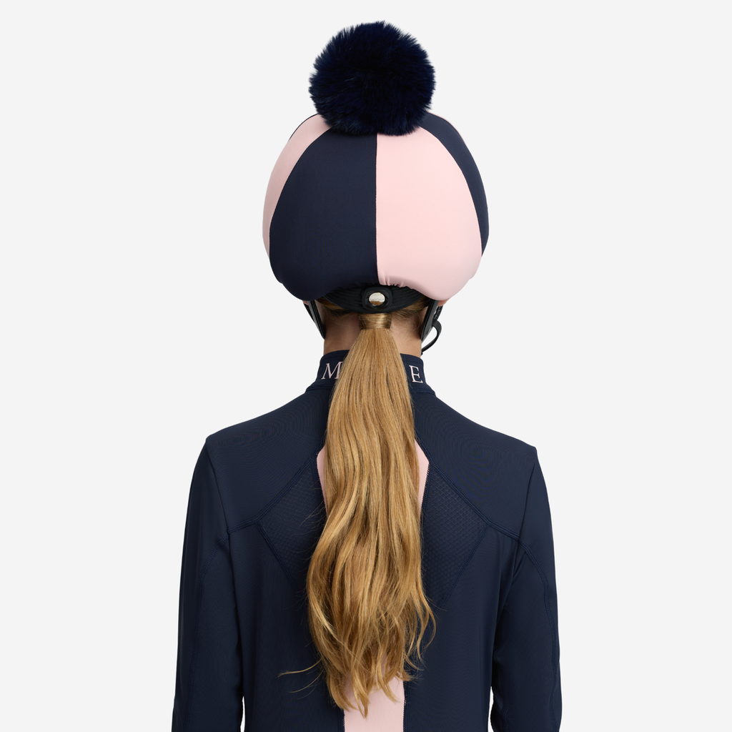 LeMieux Harlequin Hat Silk - Navy/Petal