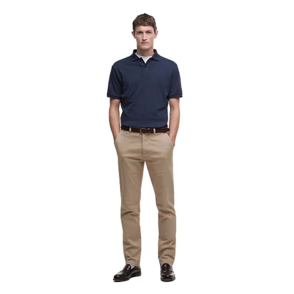 Barbour Washed Stretch Twill Tailored Trouser - Stone