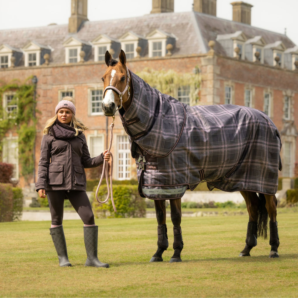 LeMieux Arika Check 100g Turnout Rug - Cocoa