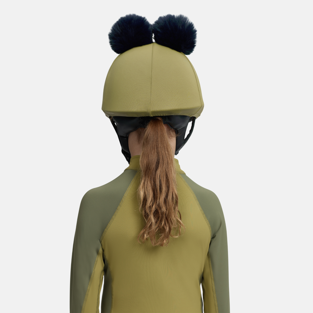 LeMieux Mini Double Pom Hat Silk - Gooseberry