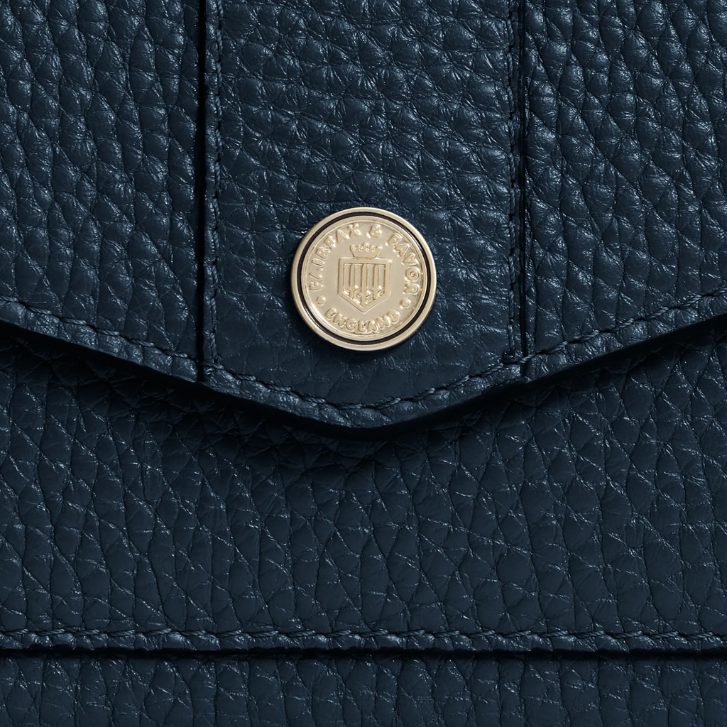Fairfax & Favor Langford Button Purse - Teal Leather
