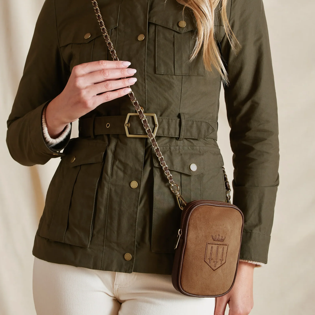 Fairfax and Favour Mini Finsbury Cross Body Bag - Tan Suede