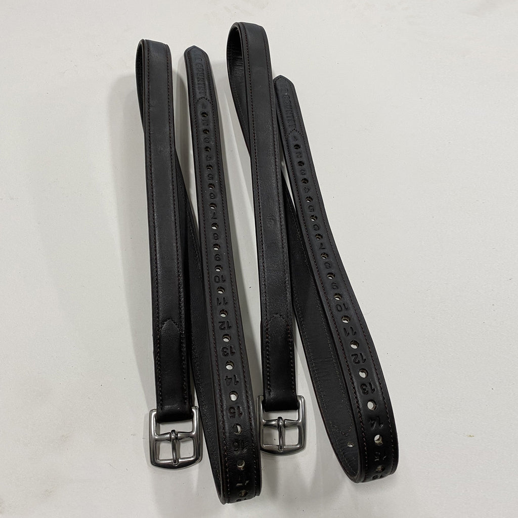 RandR Non Stretch Stirrup Leathers - Havana