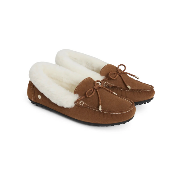Fairfax and Favor Ladies Henley Shearling Lined Slipper - Tan