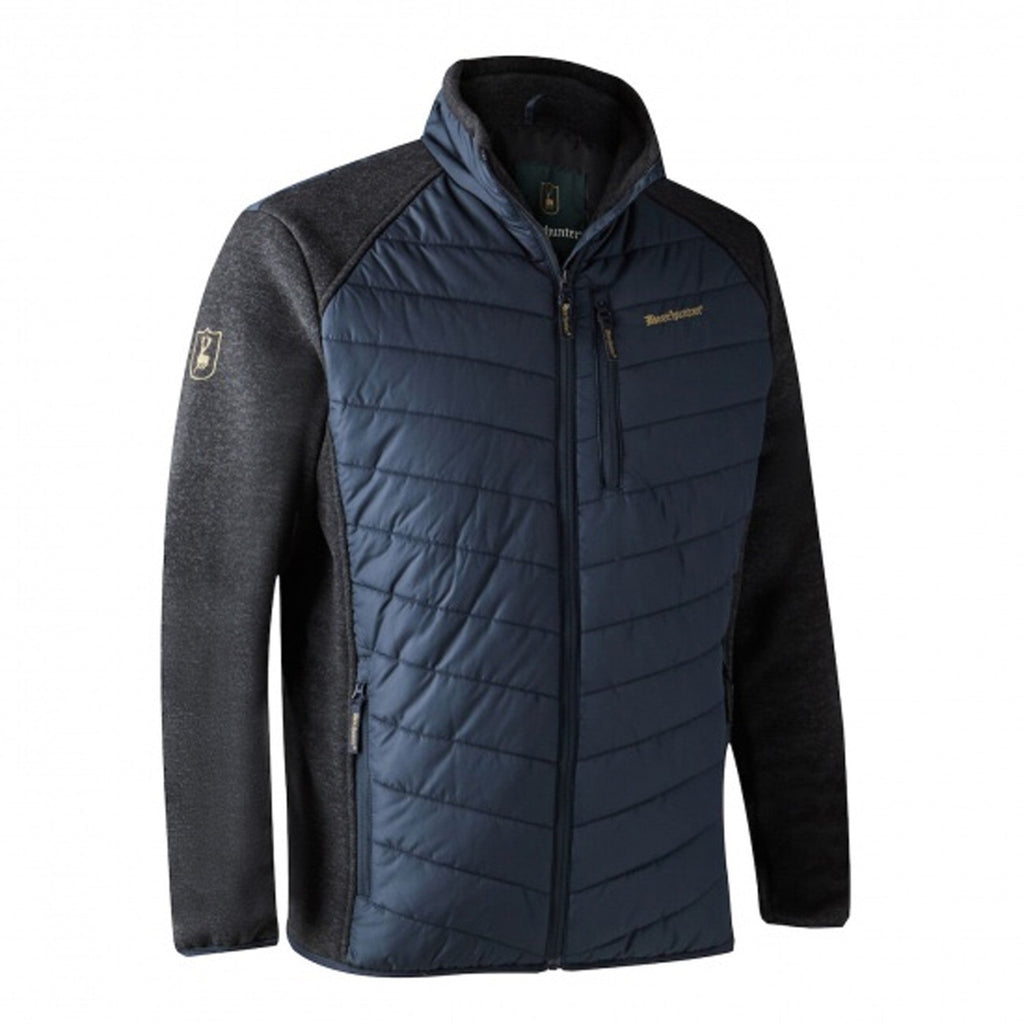 Deerhunter Mens Moor Padded Jacket With Knit - Dark Blue