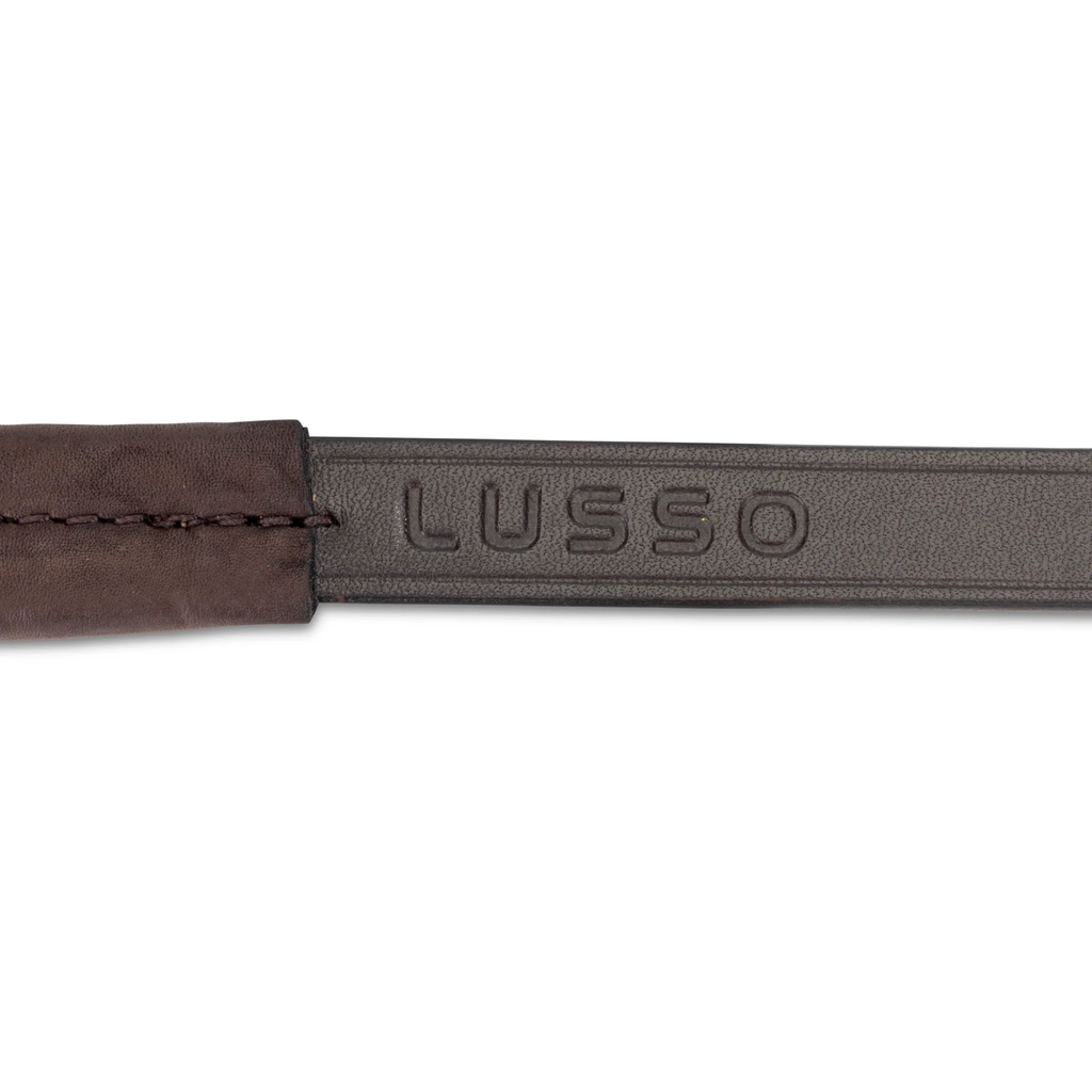 Lusso Nylon Insert Rubber Grip Reins - Havana