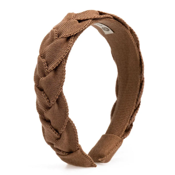 Waring Brooke Signature Solid Plait Hairband - Tan