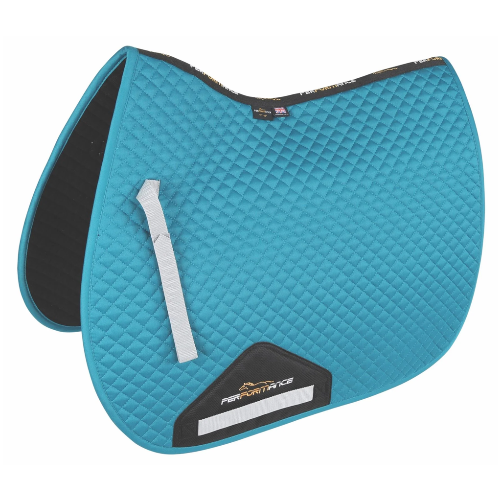 Shires Performance Jumping Saddlecloth - Ocean Blue