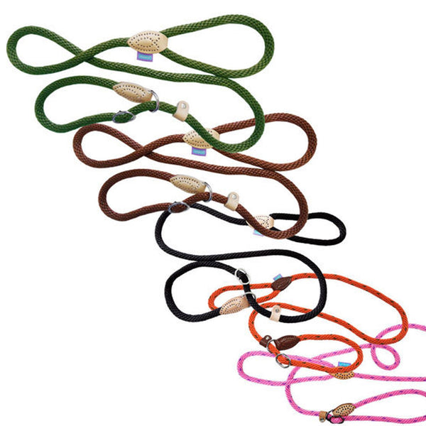 Hemmo And Co 60 Inch Thick Rope Slip Lead - Brown