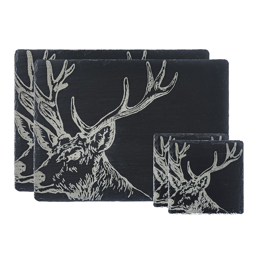 Selbrae House Slate Stag Placemat and Coaster