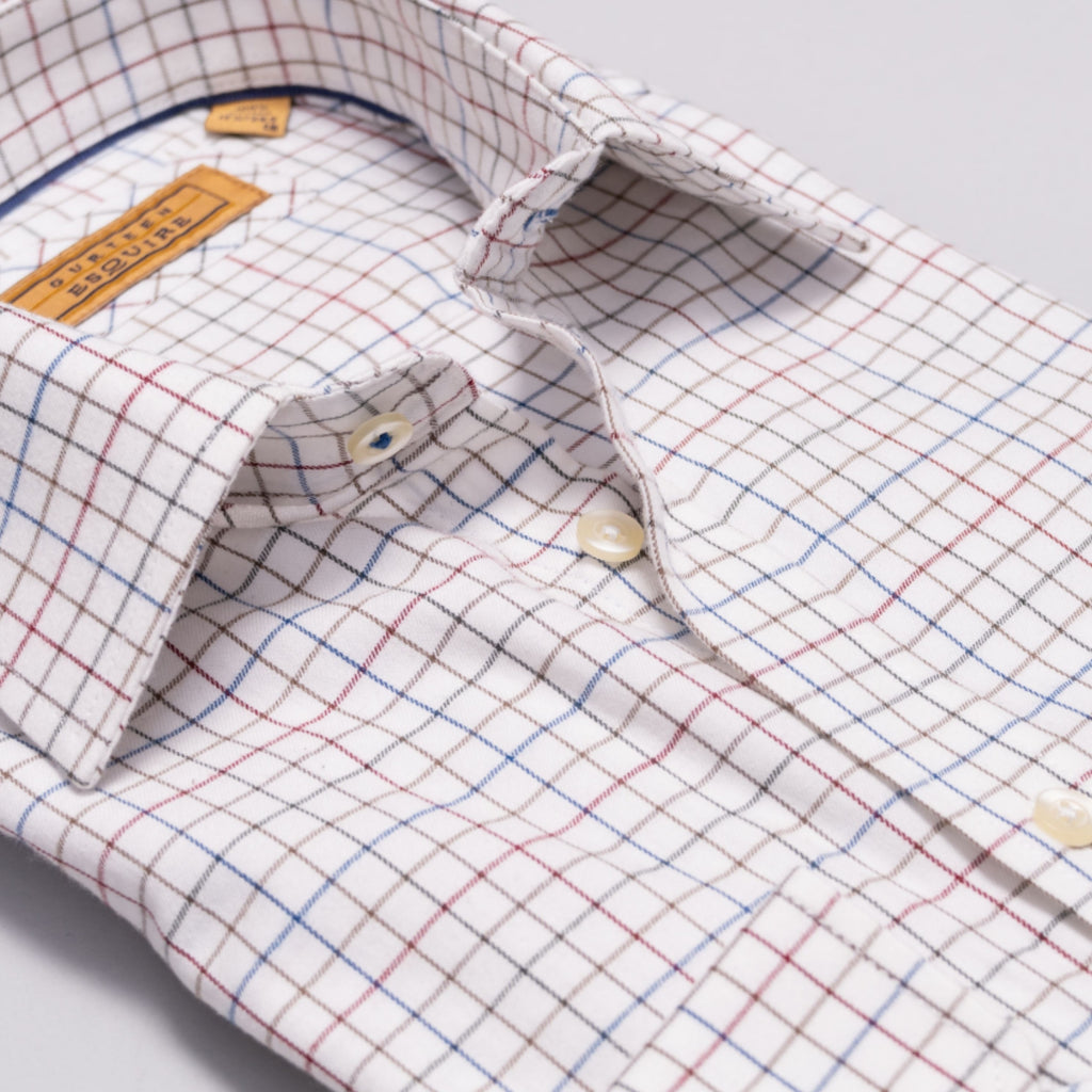 Gurteen Mens Cumbria Shirt - Azure Check