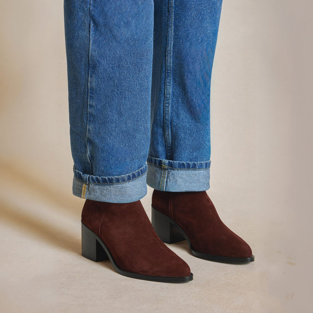 Fairfax & Favor Ladies Heeled Ludlow Ankle Boot - Port Suede