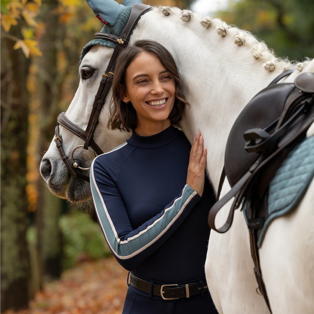 LeMieux Ladies Talia Turtle Neck Base Layer - Navy