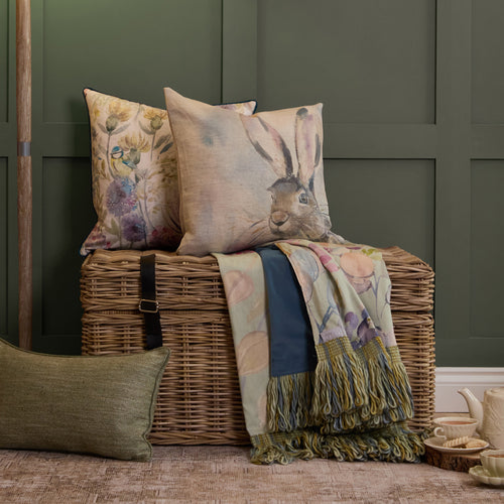 Voyage Maison Harriet Hare Printed Cushion - Natural