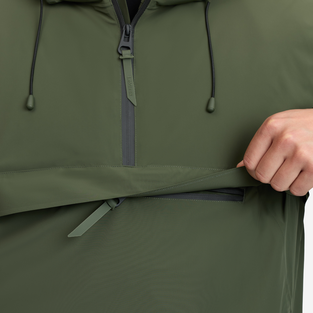 LeMieux Mens Waterproof Anorak - Olive