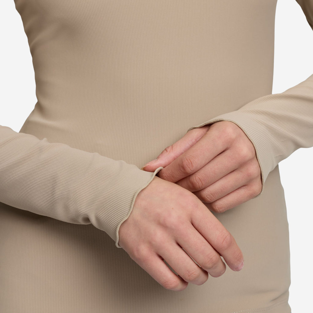 LeMieux Ladies Lustre Ribbed Top - Champagne