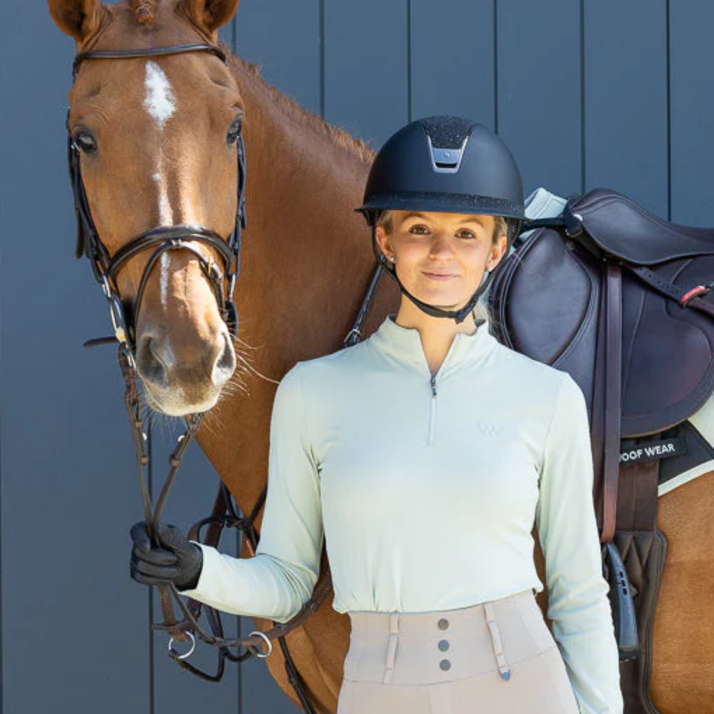 Woof Wear Ladies Long Sleeve Tech Riding Shirt - Sage