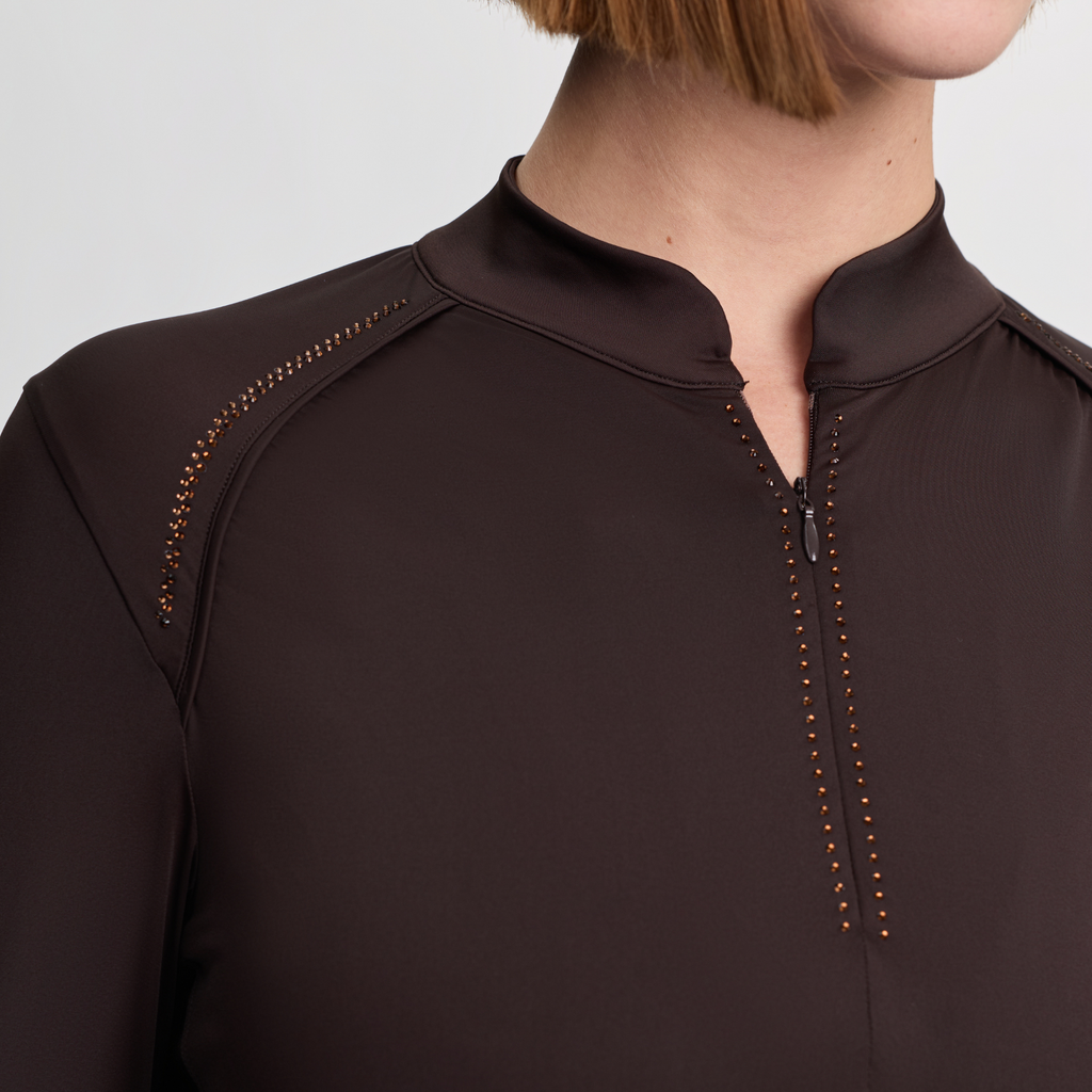 LeMieux Ladies Brilliance Heyden Lightweight Base Layer - Espresso