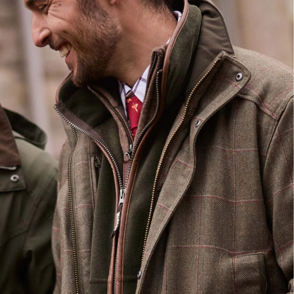 Schoffel Mens Ptarmigan Tweed Classic Coat - Lochlane Tweed