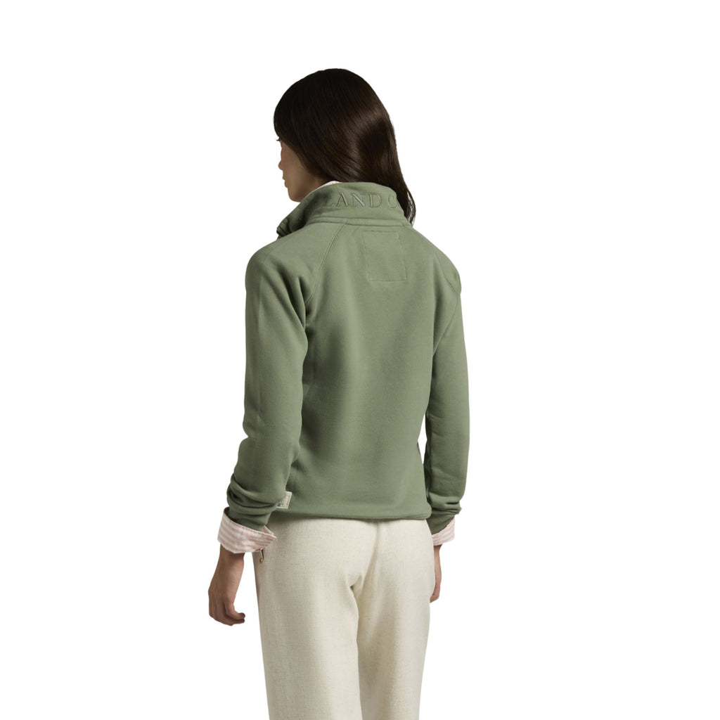 Holland Cooper Ladies Sporting Goods Zip Henley - Sage