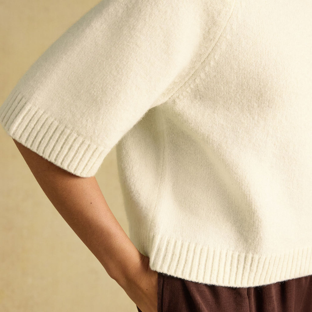 Joules Ladies Short Sleeve Knit - Cream