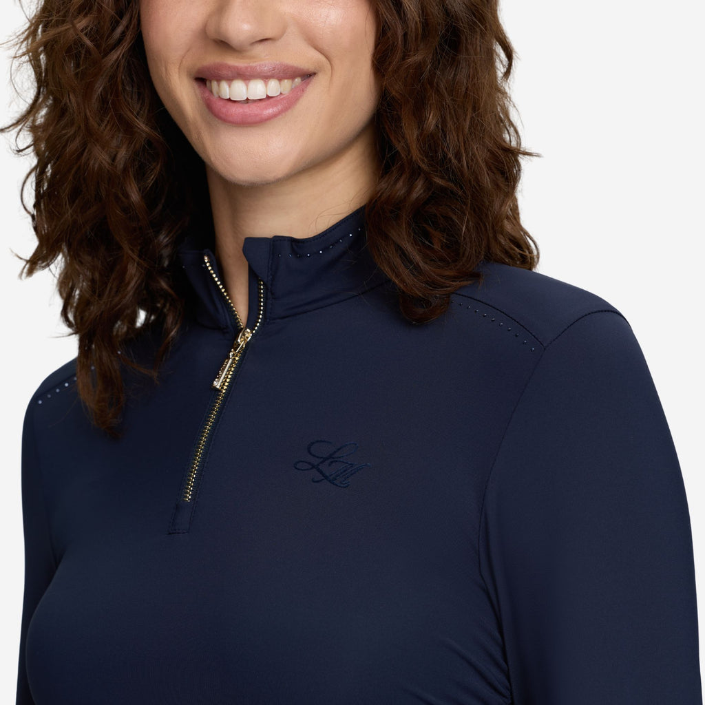 LeMieux Ladies Lustre Ruched Base Layer - Sapphire