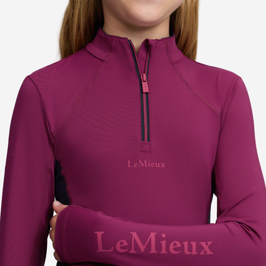 LeMieux Young Rider Classique Base Layer - Blackberry