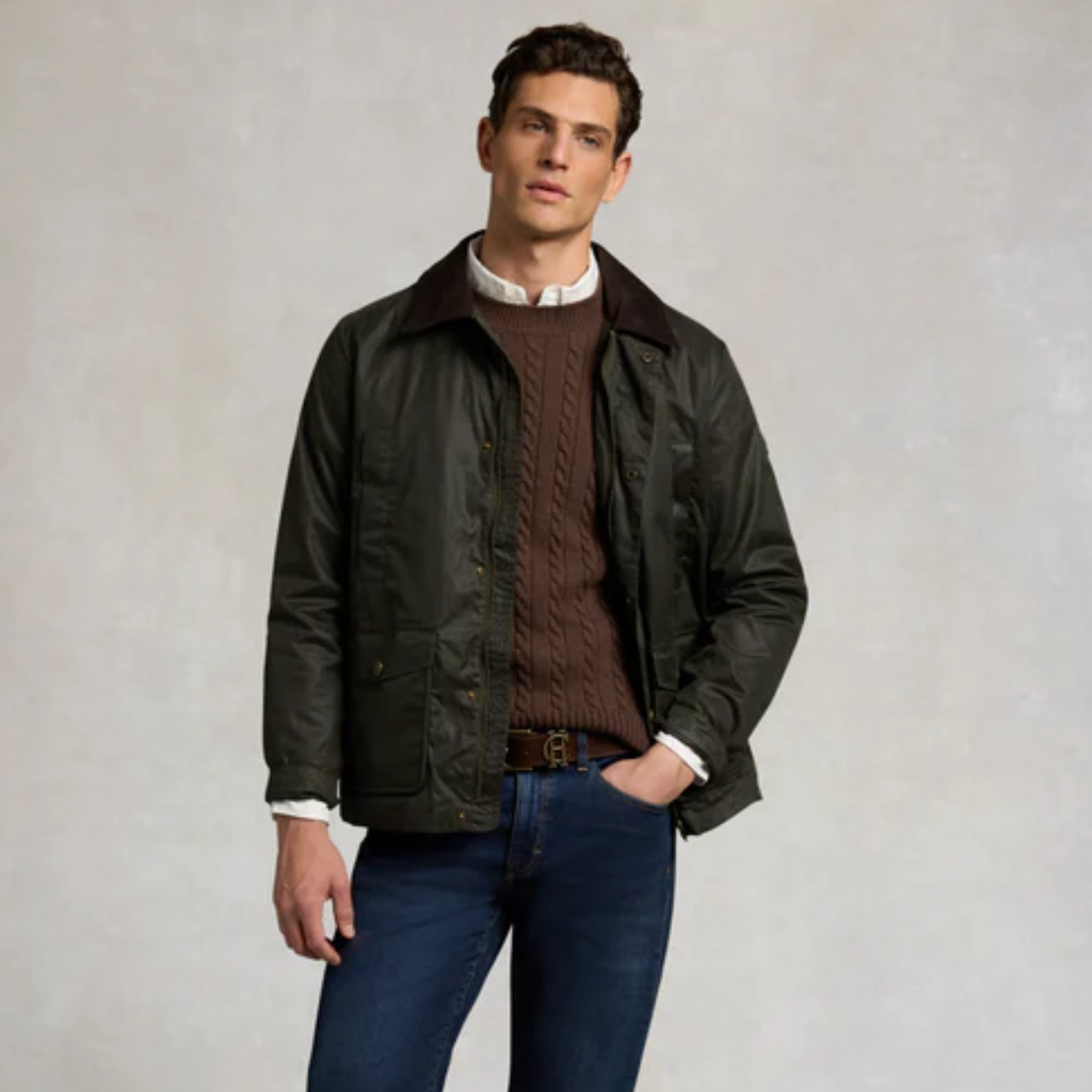 Holland Cooper Mens Classic Wax Jacket - Moss Wax